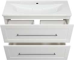 Misty Мебель для ванной Марта 100 белая глянцевая – фотография-3